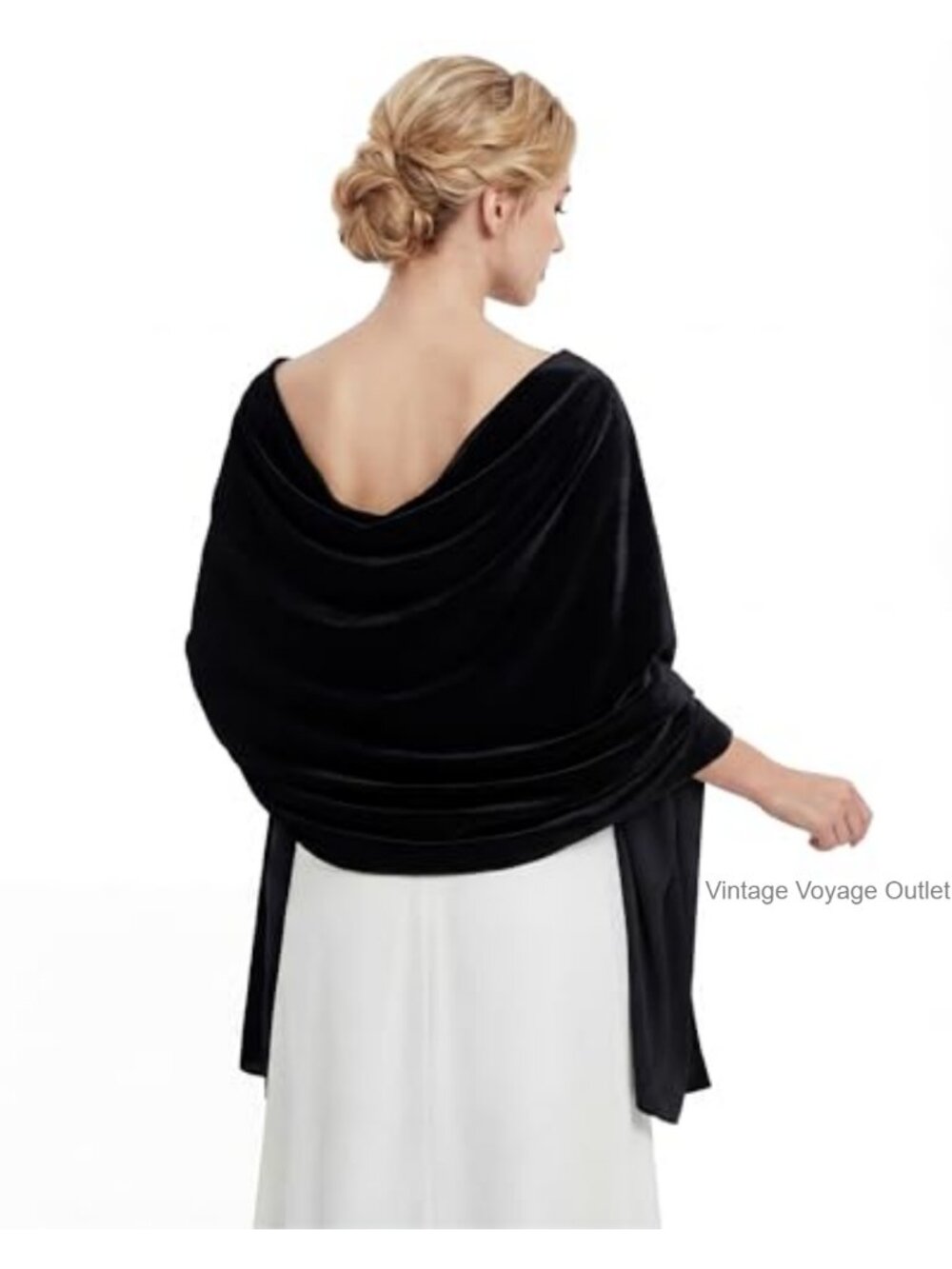 Velvet Shawl Wrap Scarf for Evening Dresses Wedding Bridal Cover Up